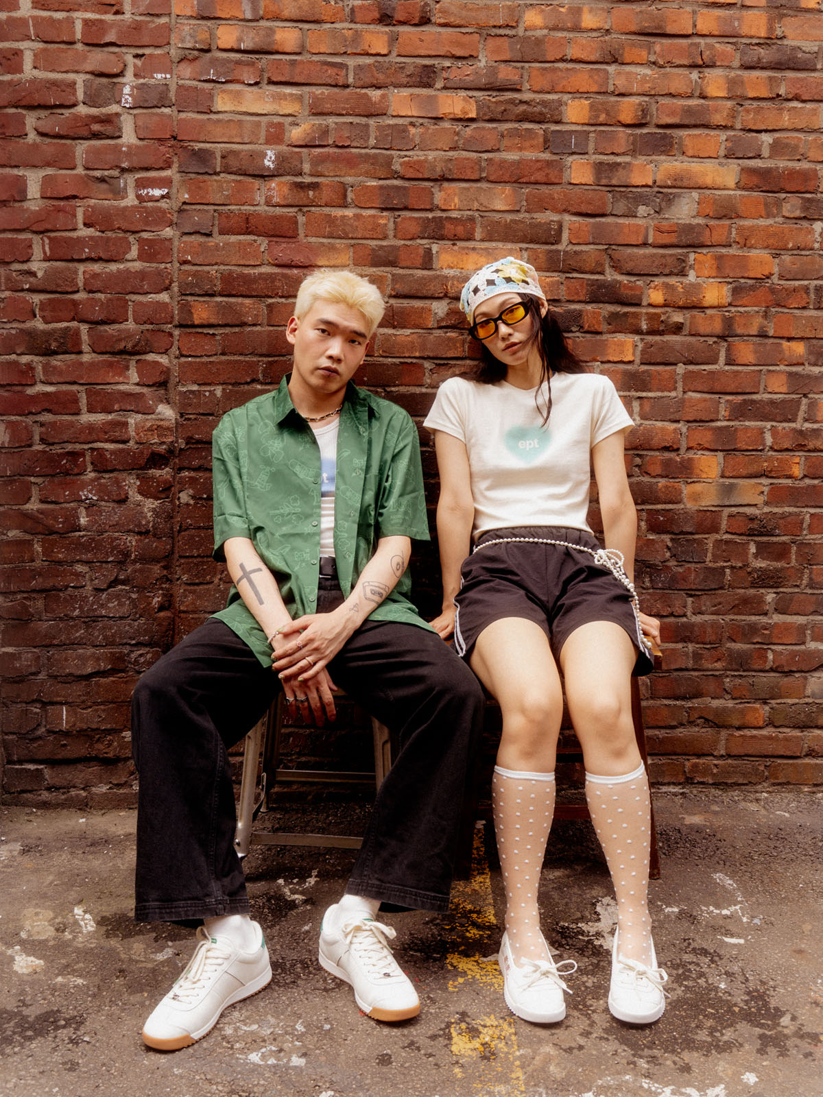 WM Heart Cropped Tee (Cream)