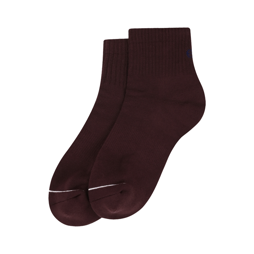 Back Point Short Socks (Burgundy)