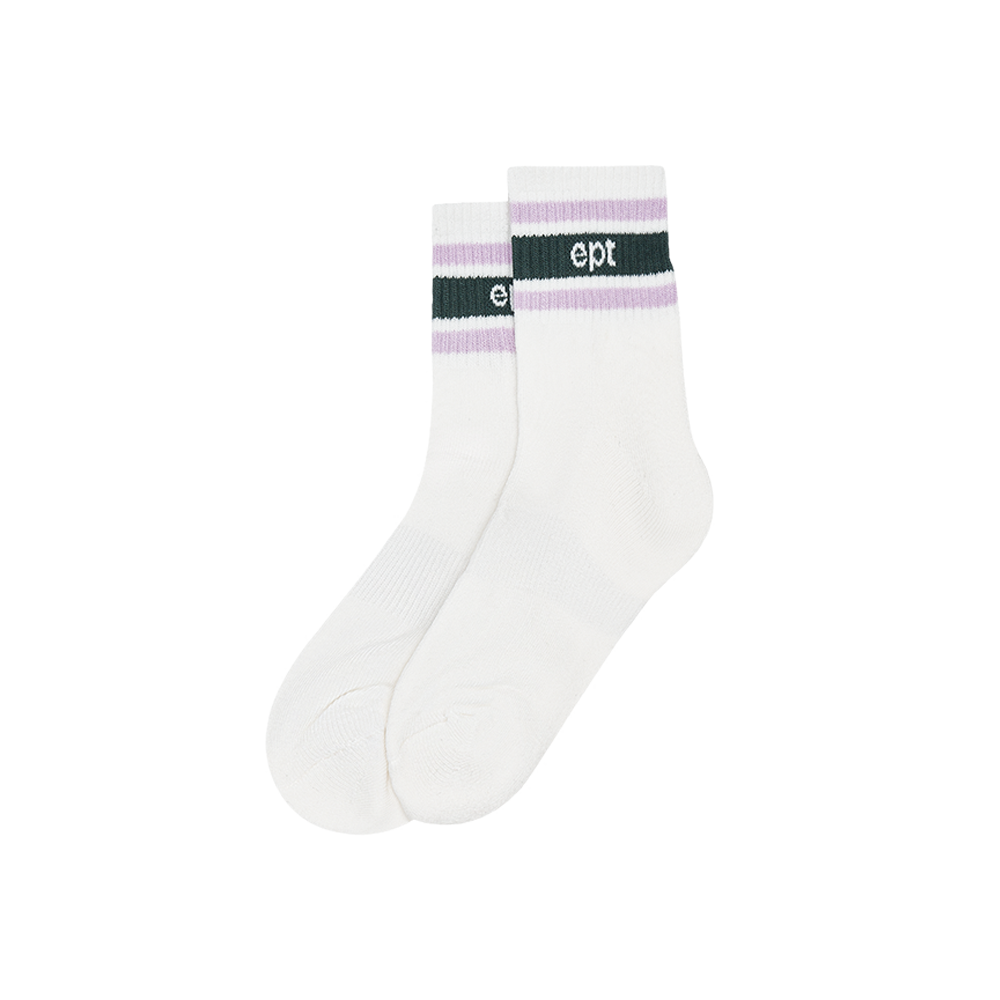 Bold Ankle Socks (White)