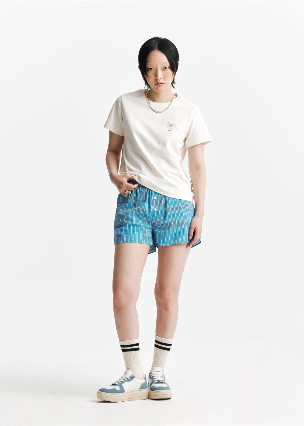 Court High (Blue/Off White)