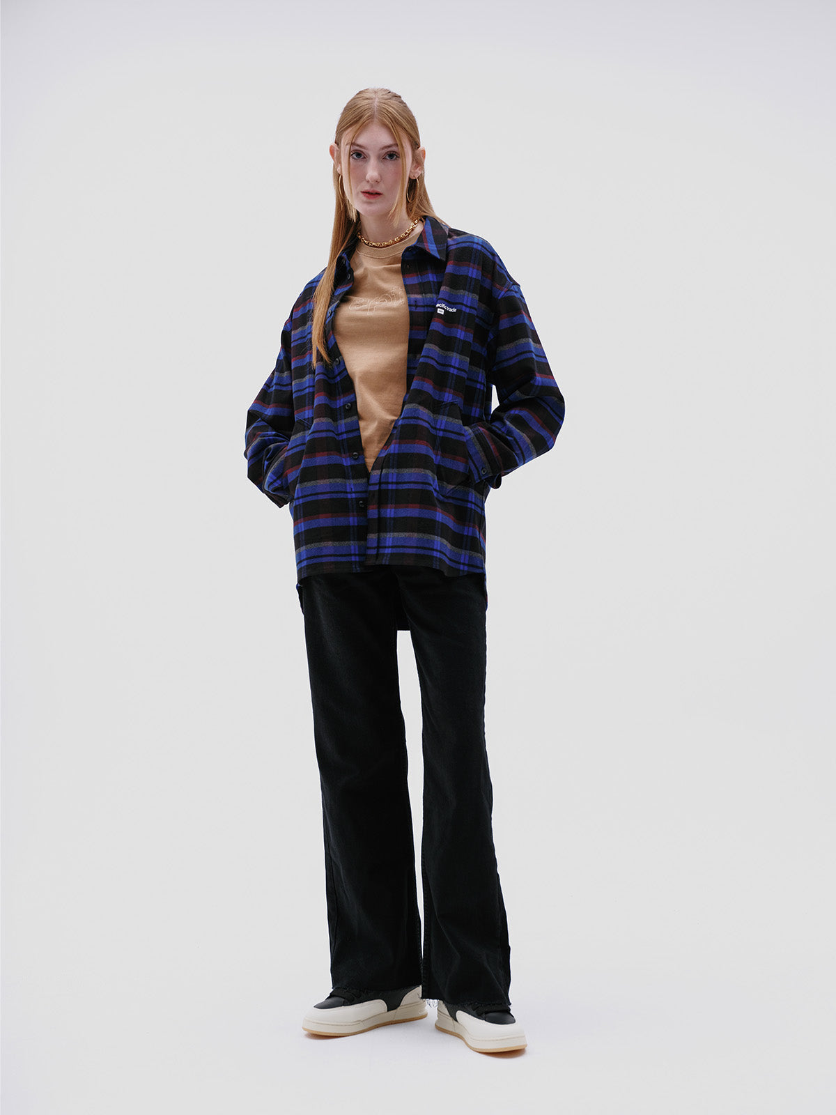 Checked Flannel Shirt (Blue)