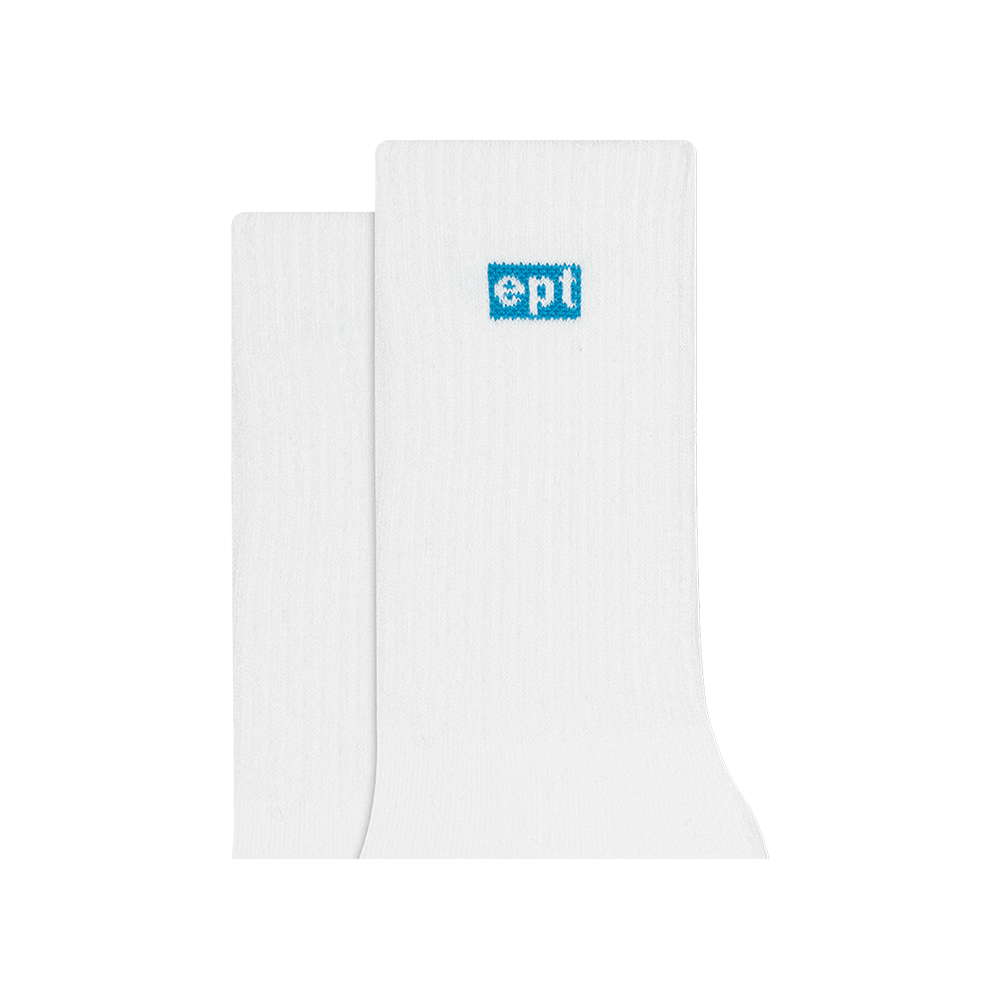 Classic Box Logo Socks (White)