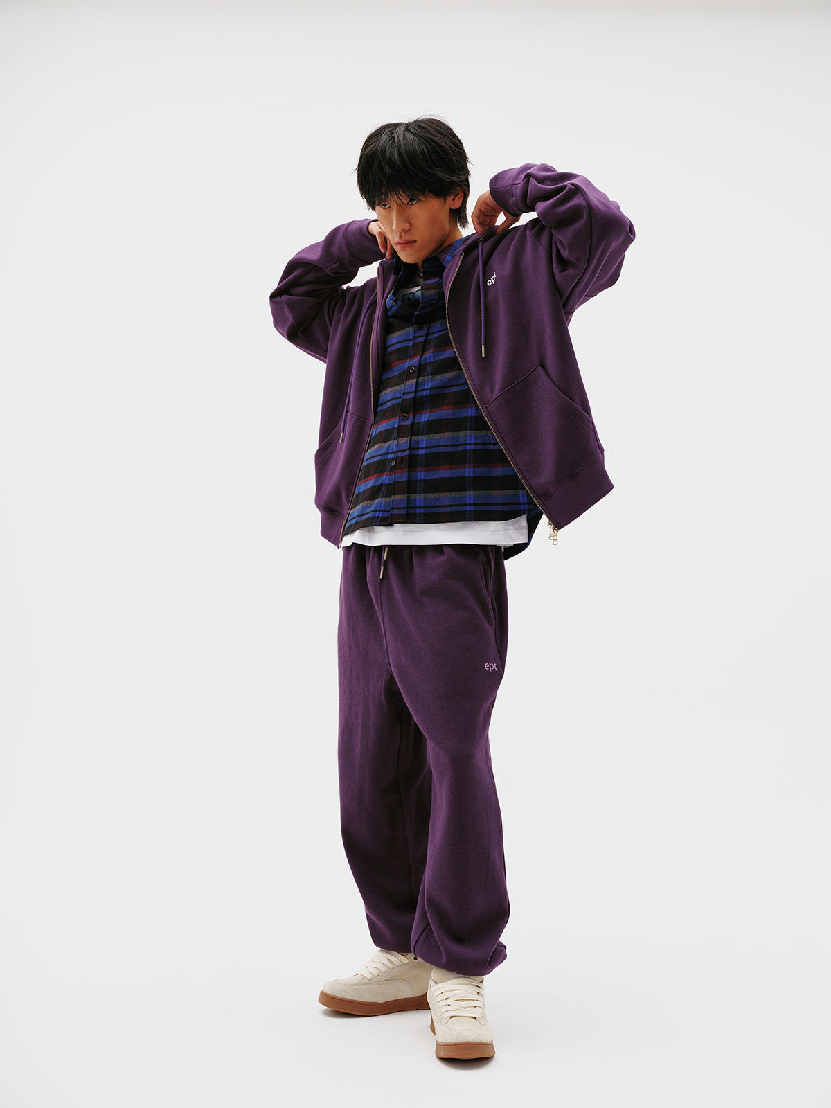 Classic Logo Hoodie Zip up (Purple)