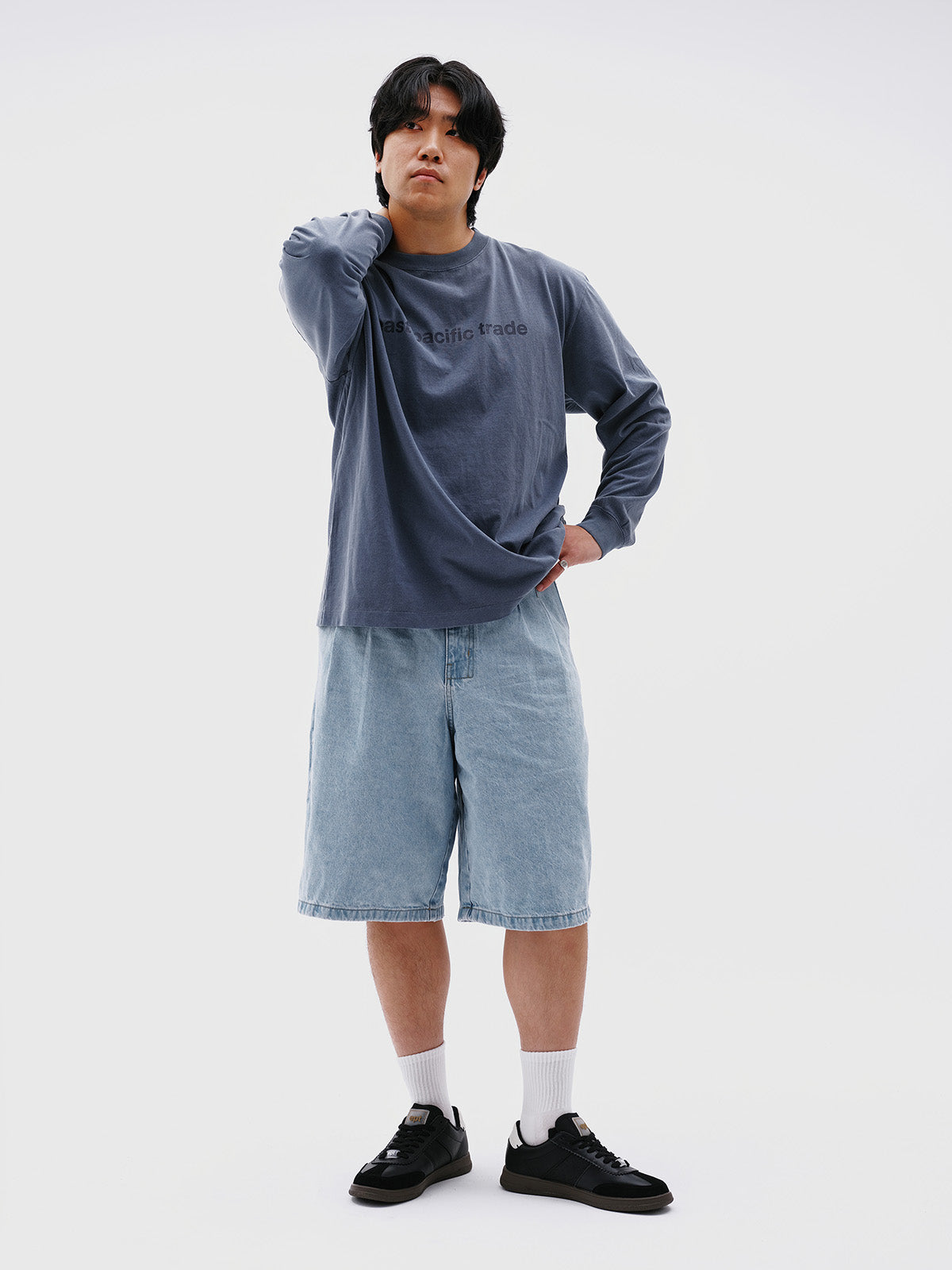 Classic Logo Pigment Dyed L/S (Navy)