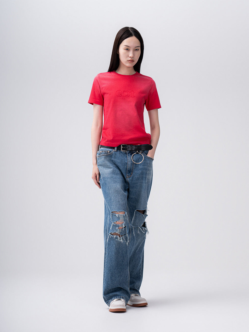 Classic Logo Washed T-Shirt (Red)