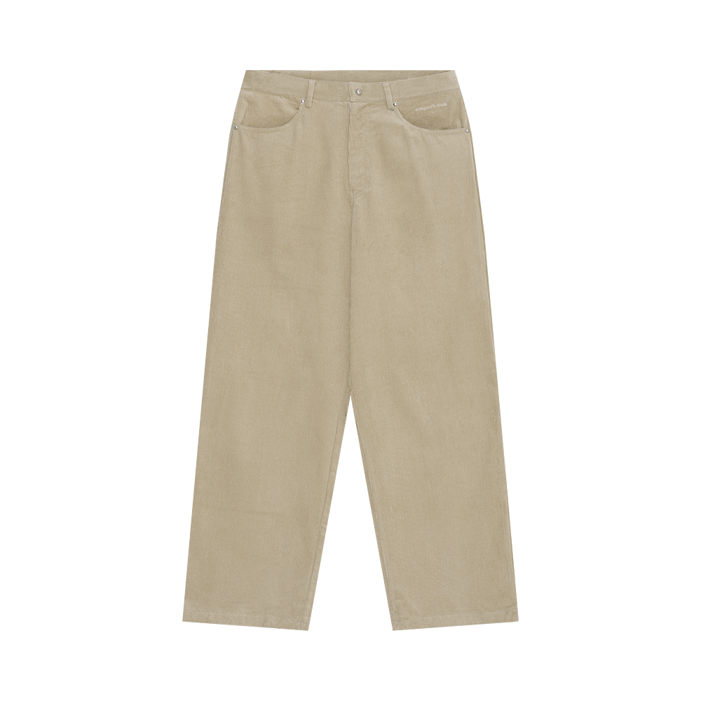Corduroy Baggy Pants (Beige)