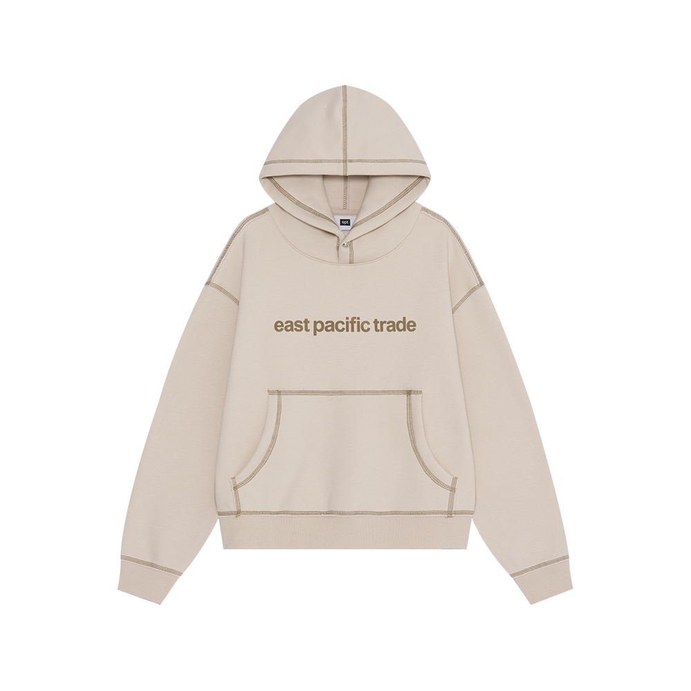 Cover Stitch Hoodie (Beige)