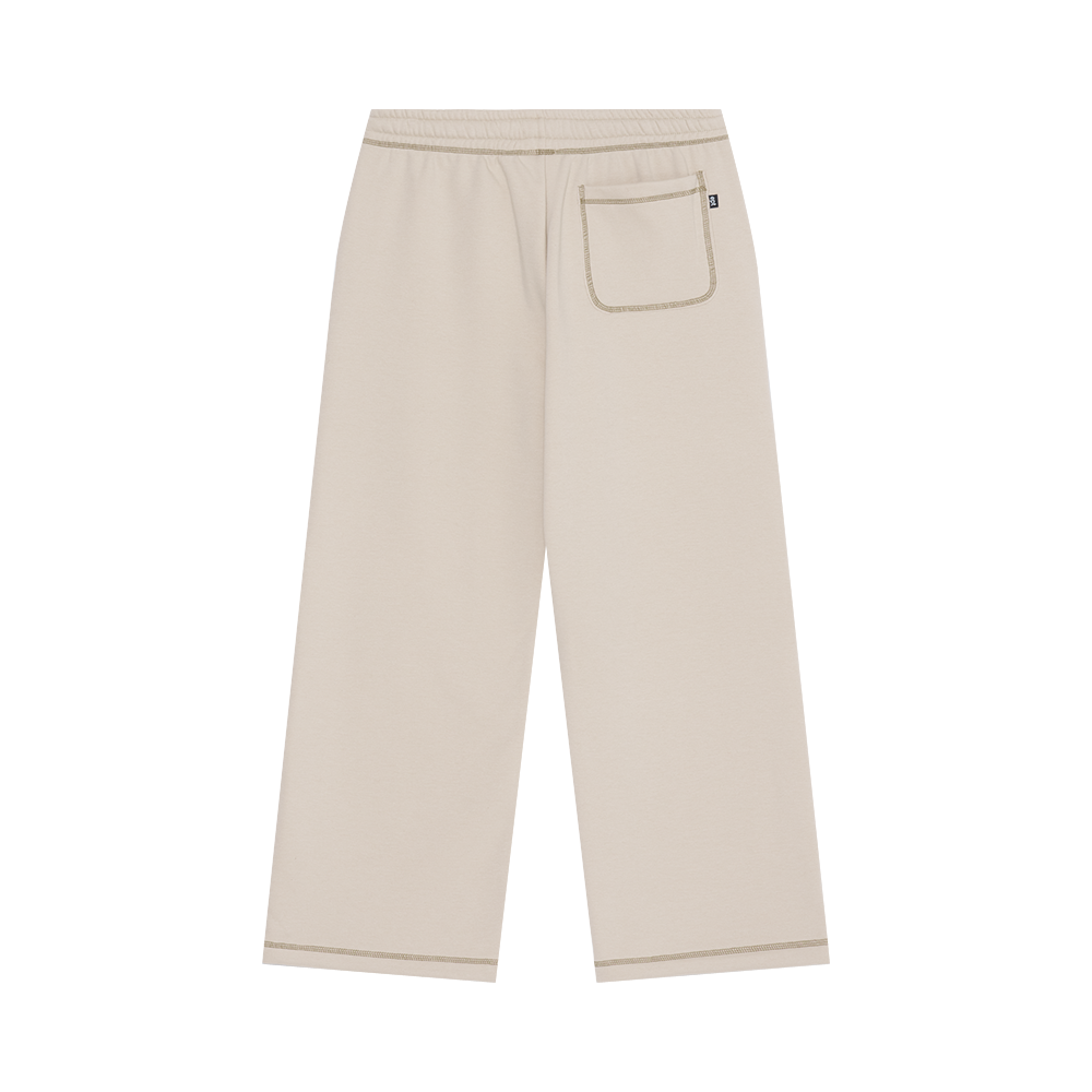 Cover Stitch Sweat Pants (Beige)