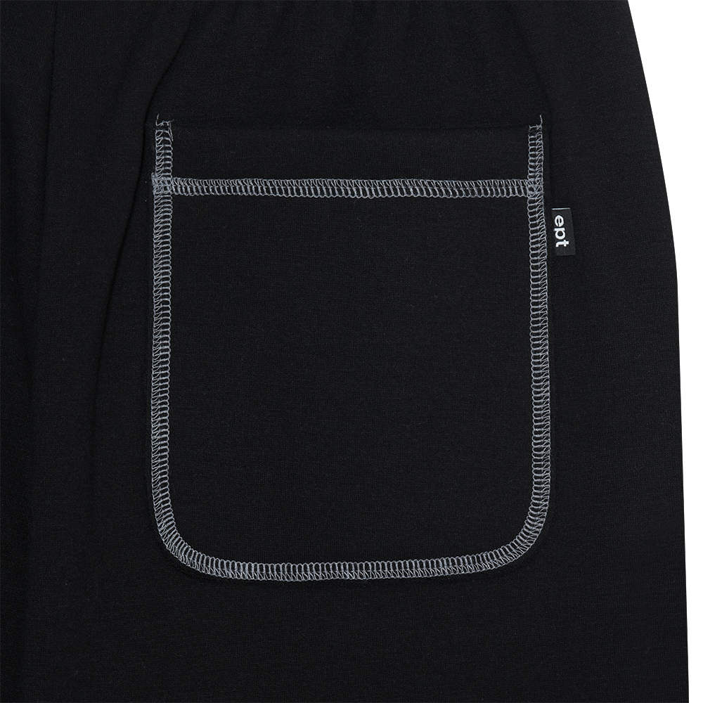 Cover Stitch Sweat Pants (Black)