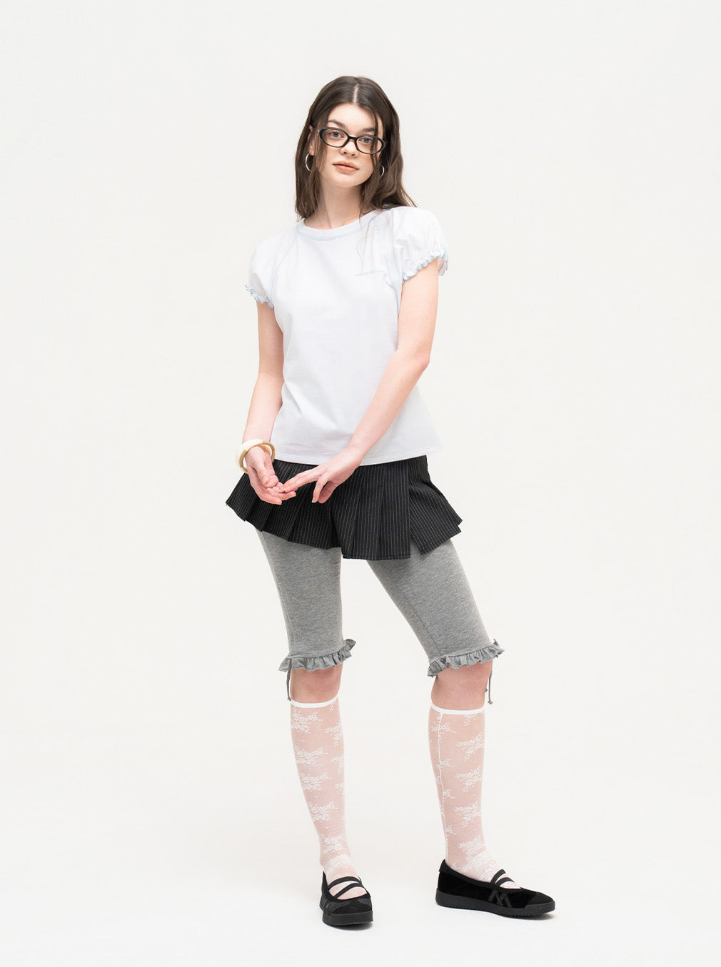 Puff Sleeve Top (White)