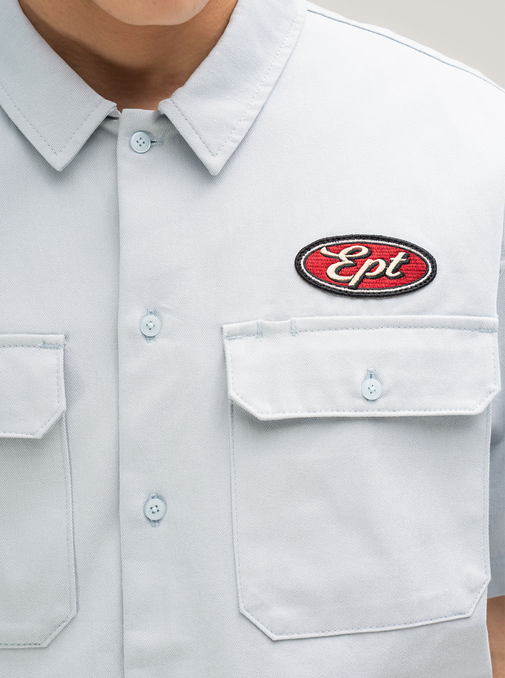Work Half Shirt (Sky Blue)