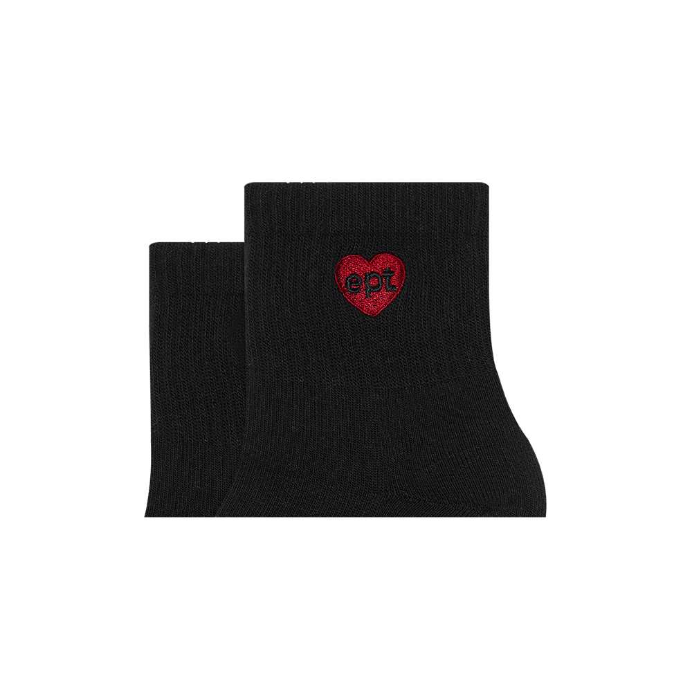 Small Heart Socks (Black)