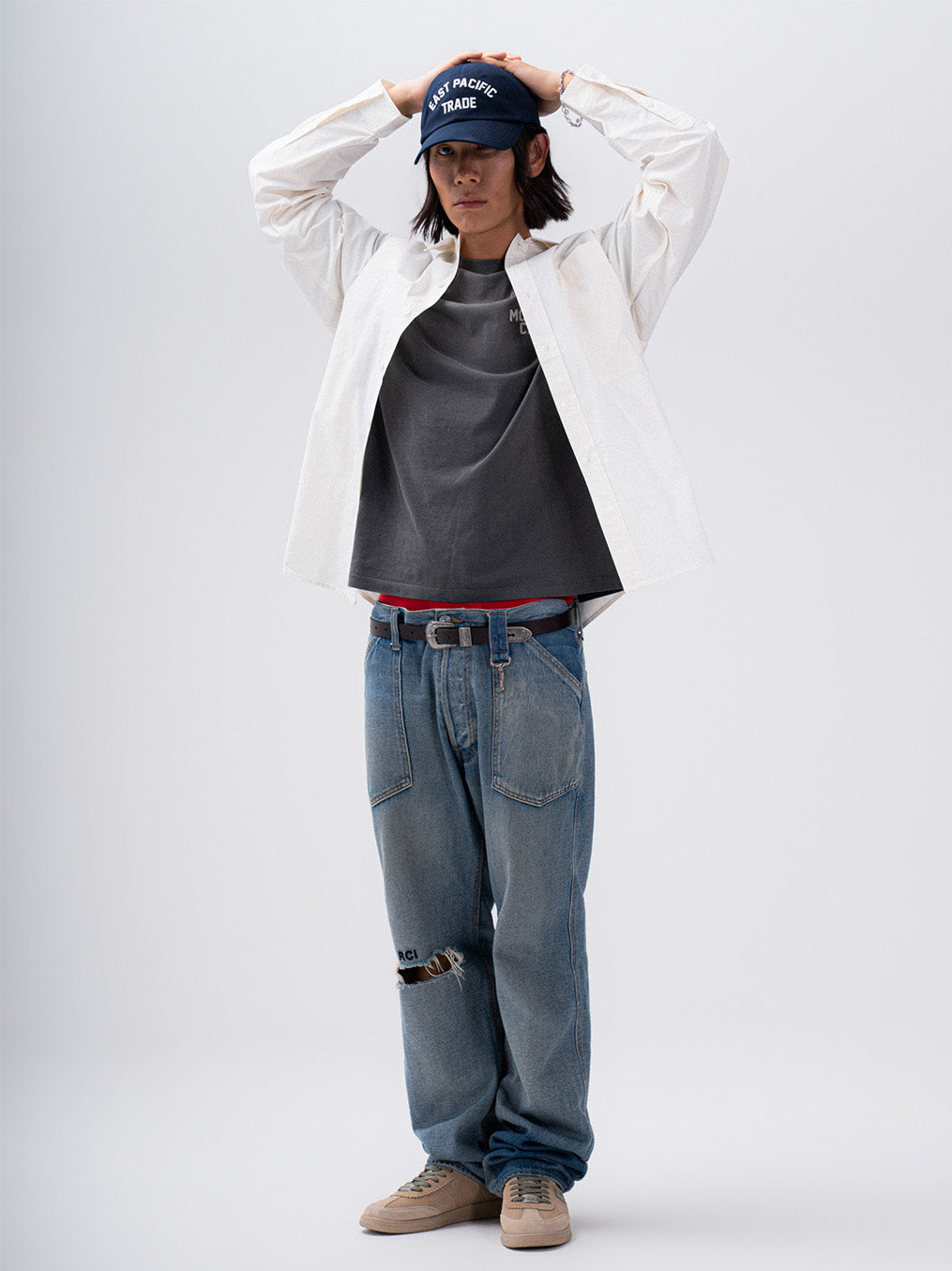 Nibble Big Pocket Shirt (Cream)