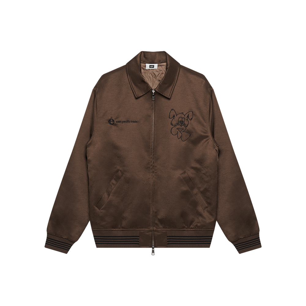 Nibble Satin Jacket (Brown)