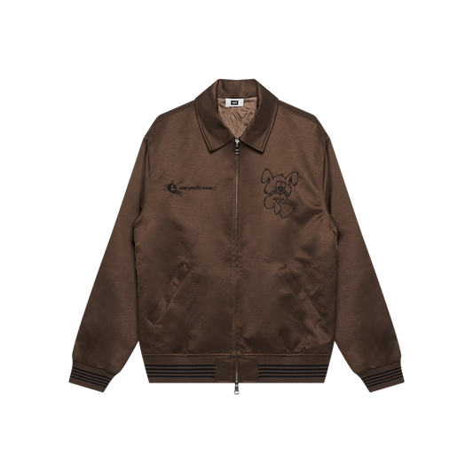 Nibble Satin Jacket (Brown)