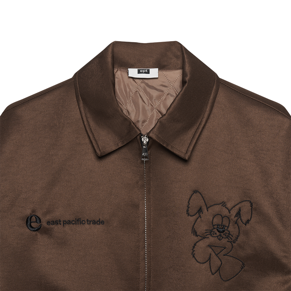 Nibble Satin Jacket (Brown)