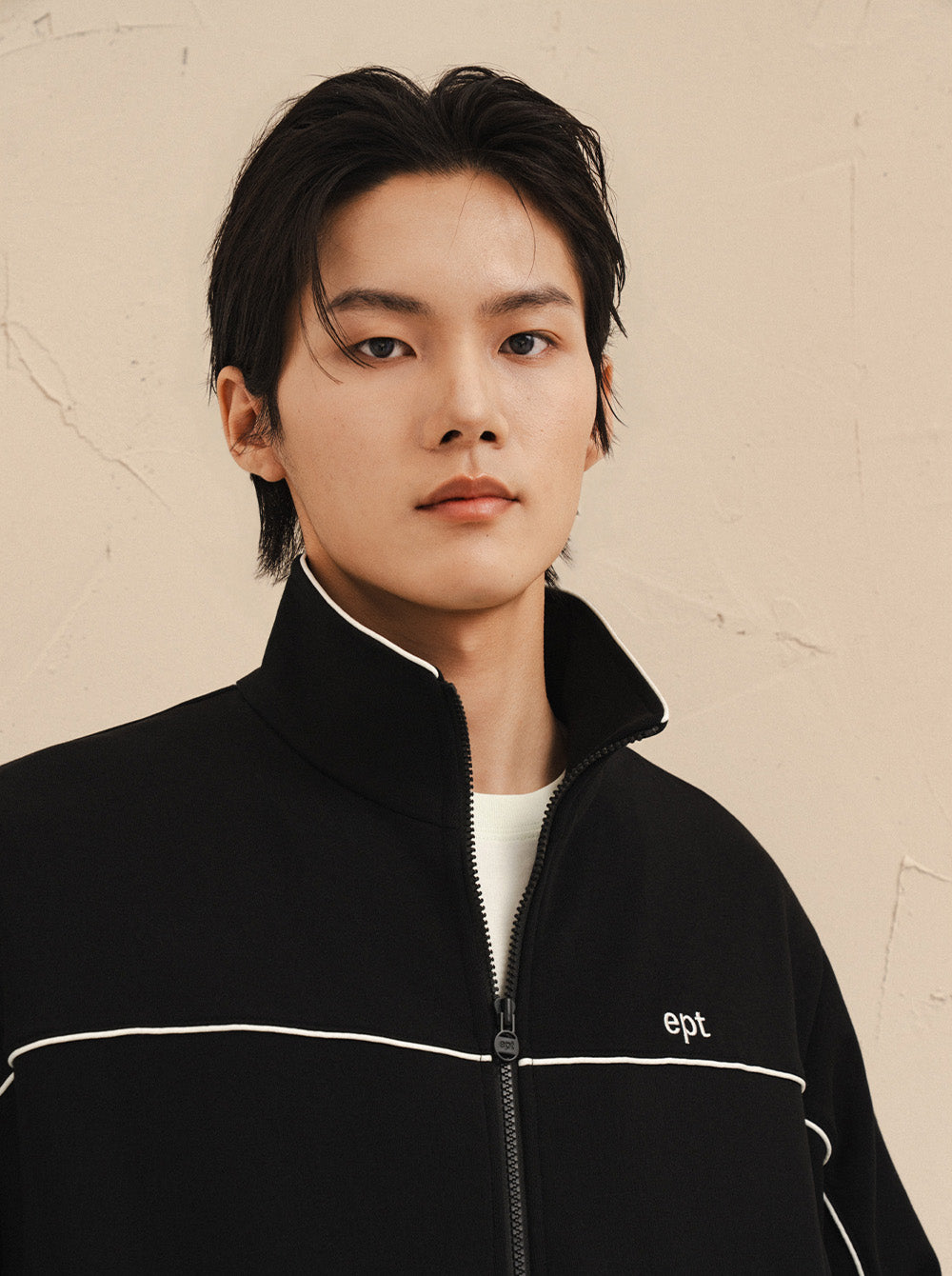 Piping Track Jacket (Black)
