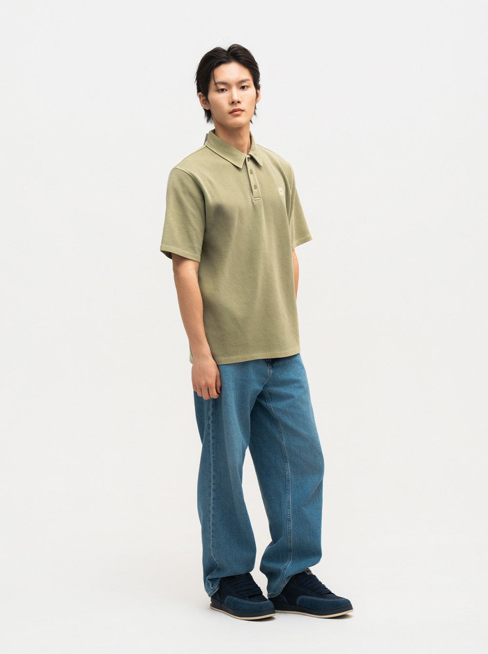Sel Pigment Sun Logo Polo Tee (Olive)