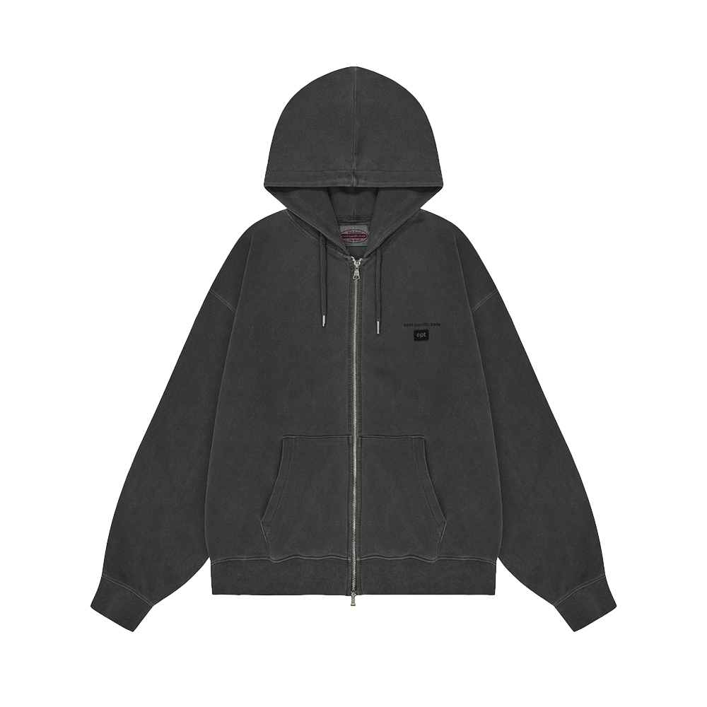 Sel Pigment Dyed Hood Zipup (Charcoal) – EPT Sel Pigment Dyed Hood Zipup (Charcoal) – EPT