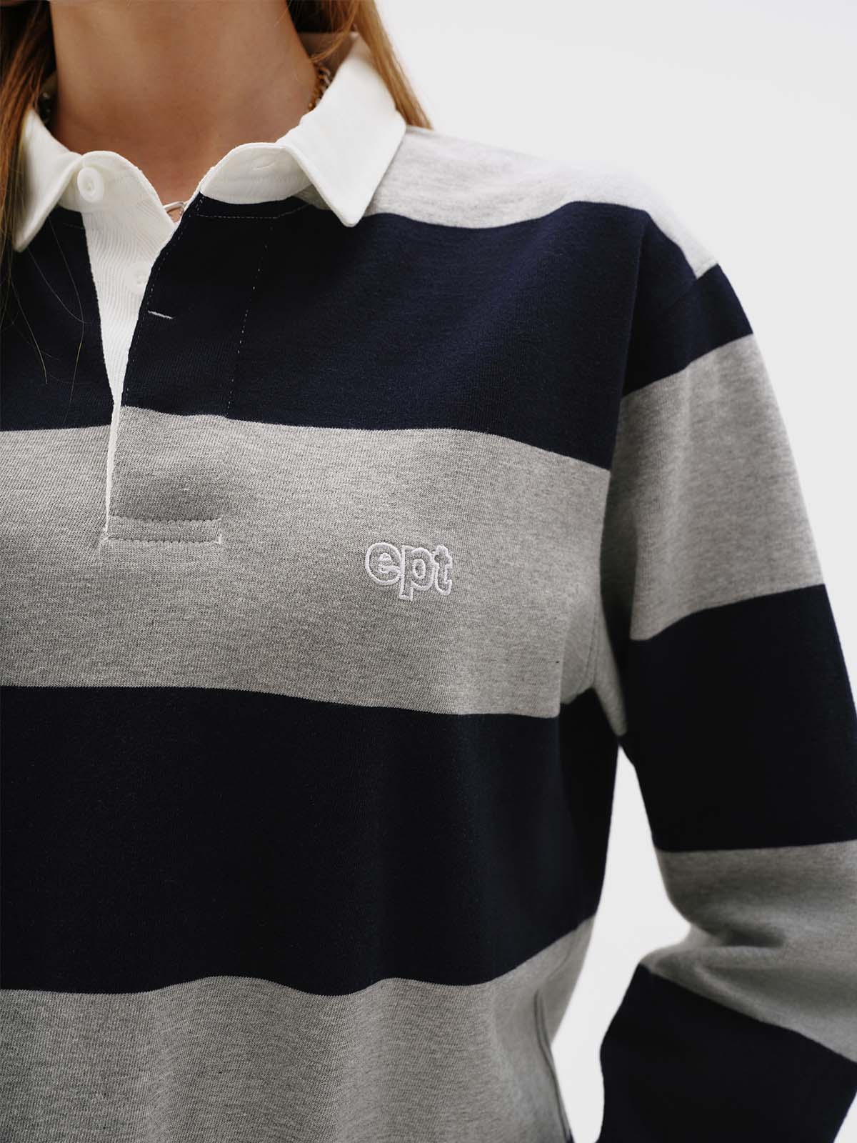 Striped Rugby Shirt (Navy)