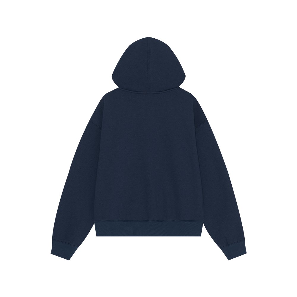 Studded Zip Hoodie (Navy)