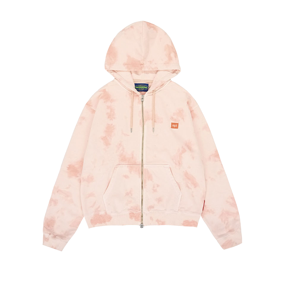 Tie-Dye Zipup Hoodie (Coral) – EPT - Main Image