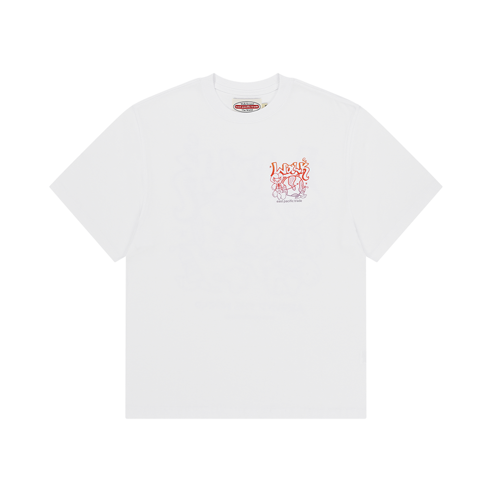 Walk Around The World T-Shirt (White/Sunset)
