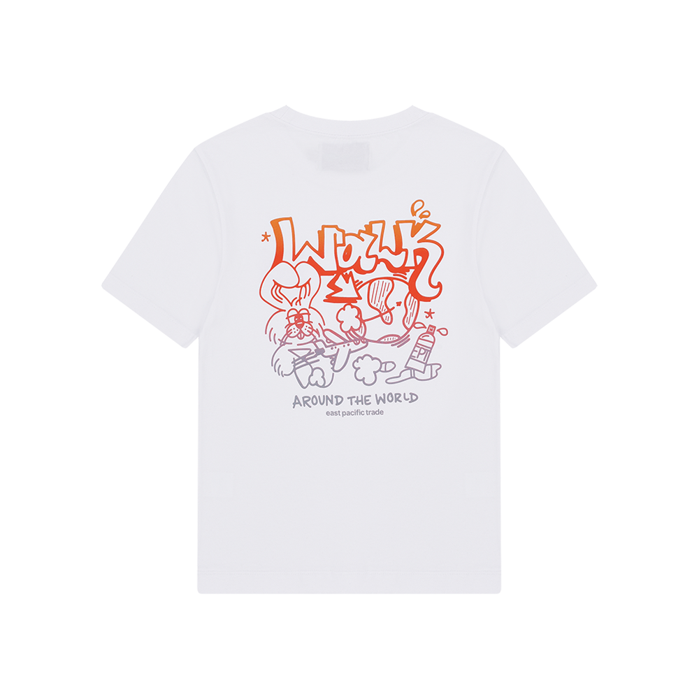 Walk Around The World T-Shirt (White/Sunset)