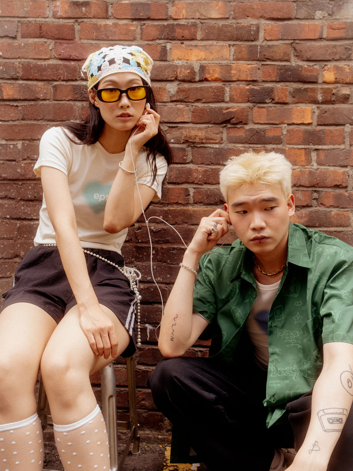 WM Heart Cropped Tee (Cream)