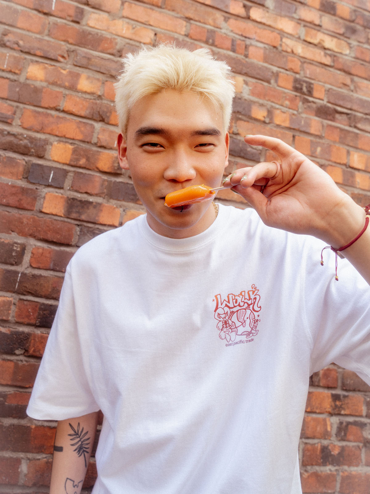 Walk Around The World T-Shirt (White/Sunset)