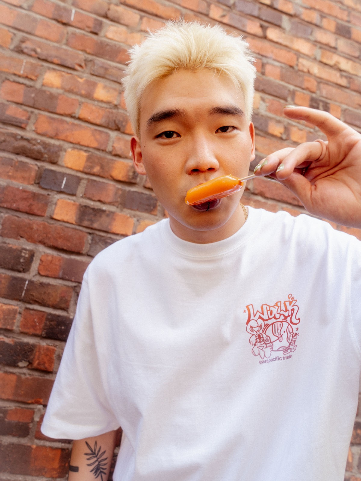 Walk Around The World T-Shirt (White/Sunset)