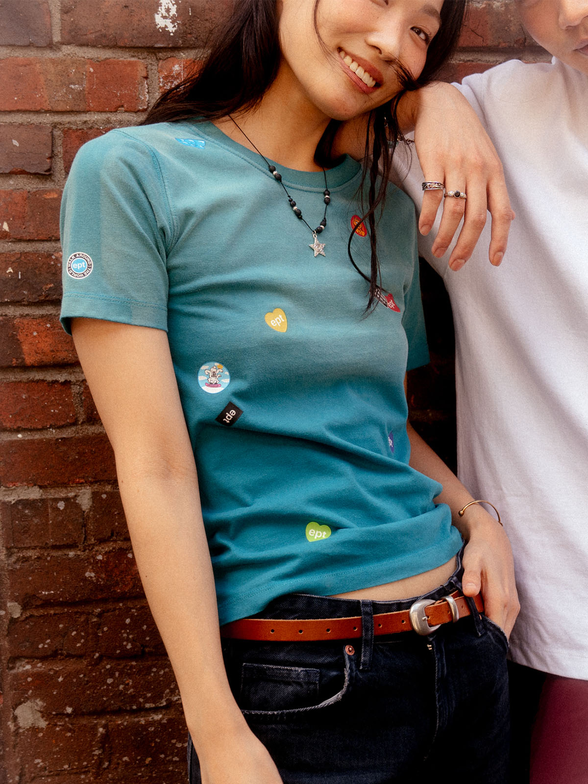 Washed Sticker T-Shirt (Green)