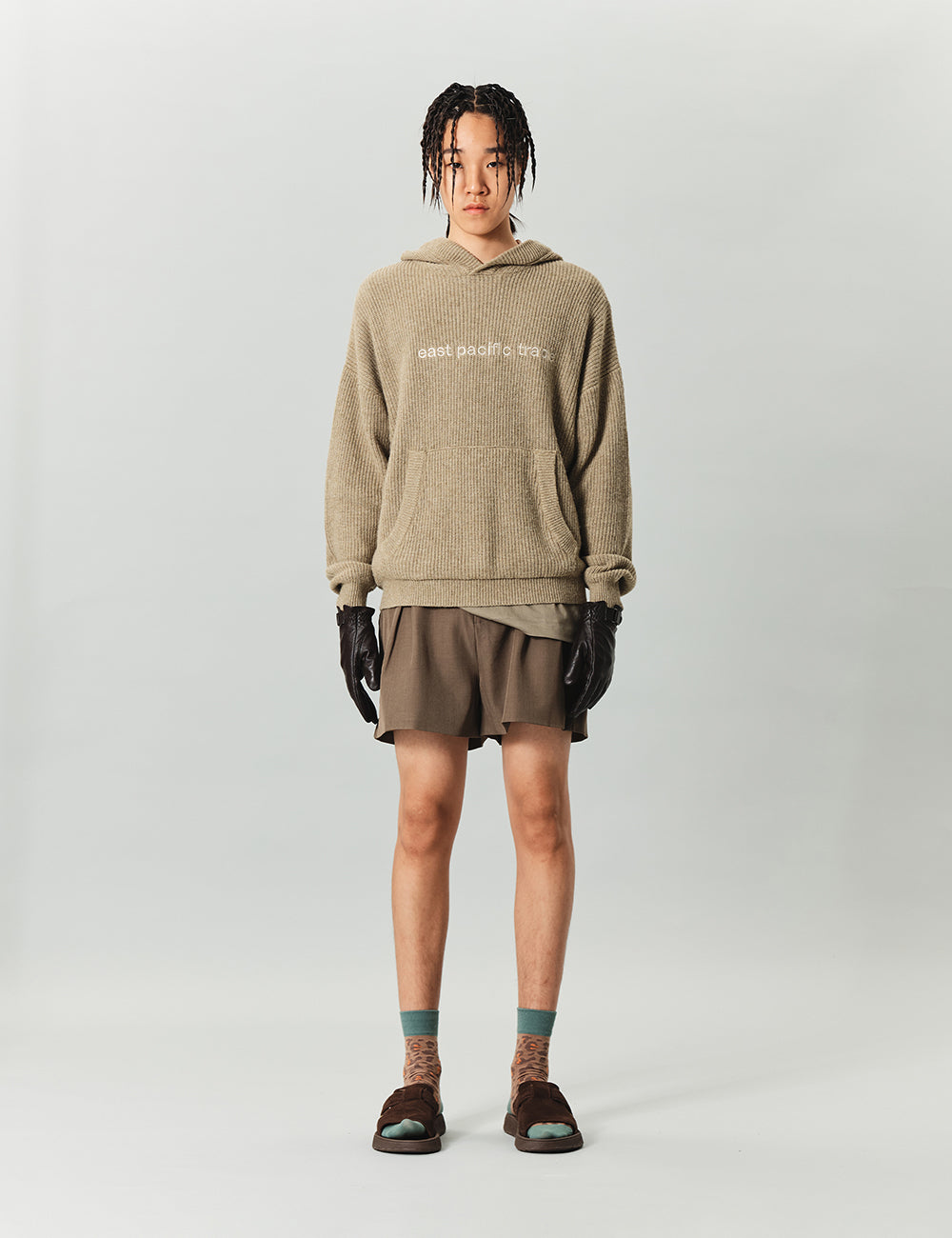 Knit Hoodie (Beige)