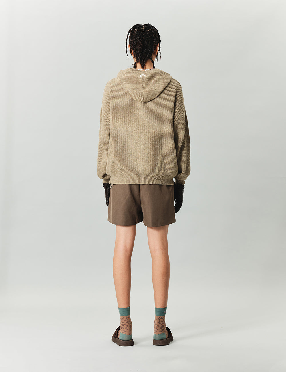 Knit Hoodie (Beige)