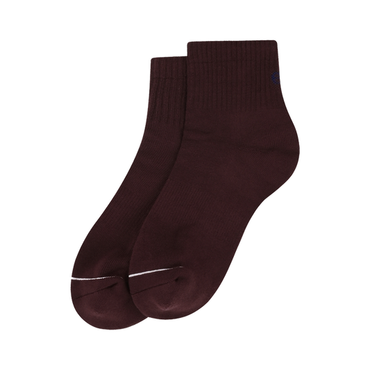 Back Point Short Socks (Burgundy)