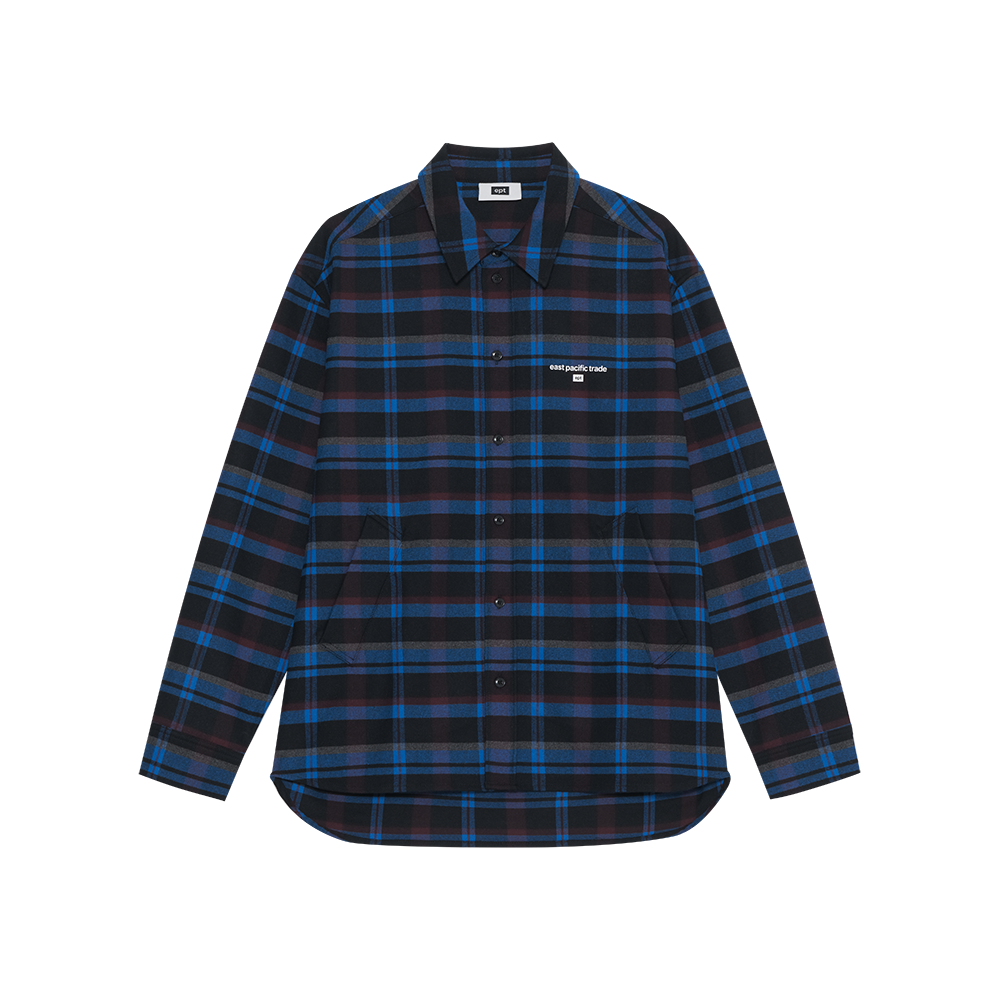 Checked Flannel Shirt (Blue)