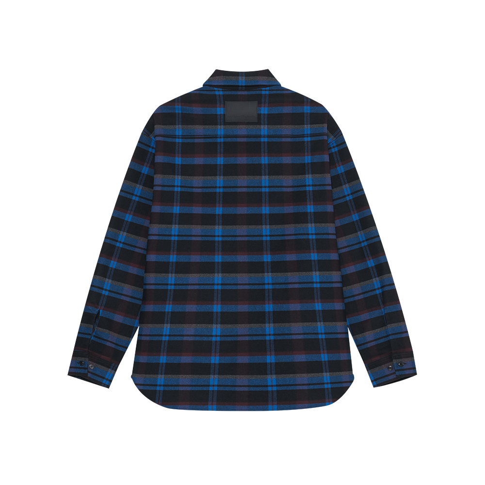 Checked Flannel Shirt (Blue)