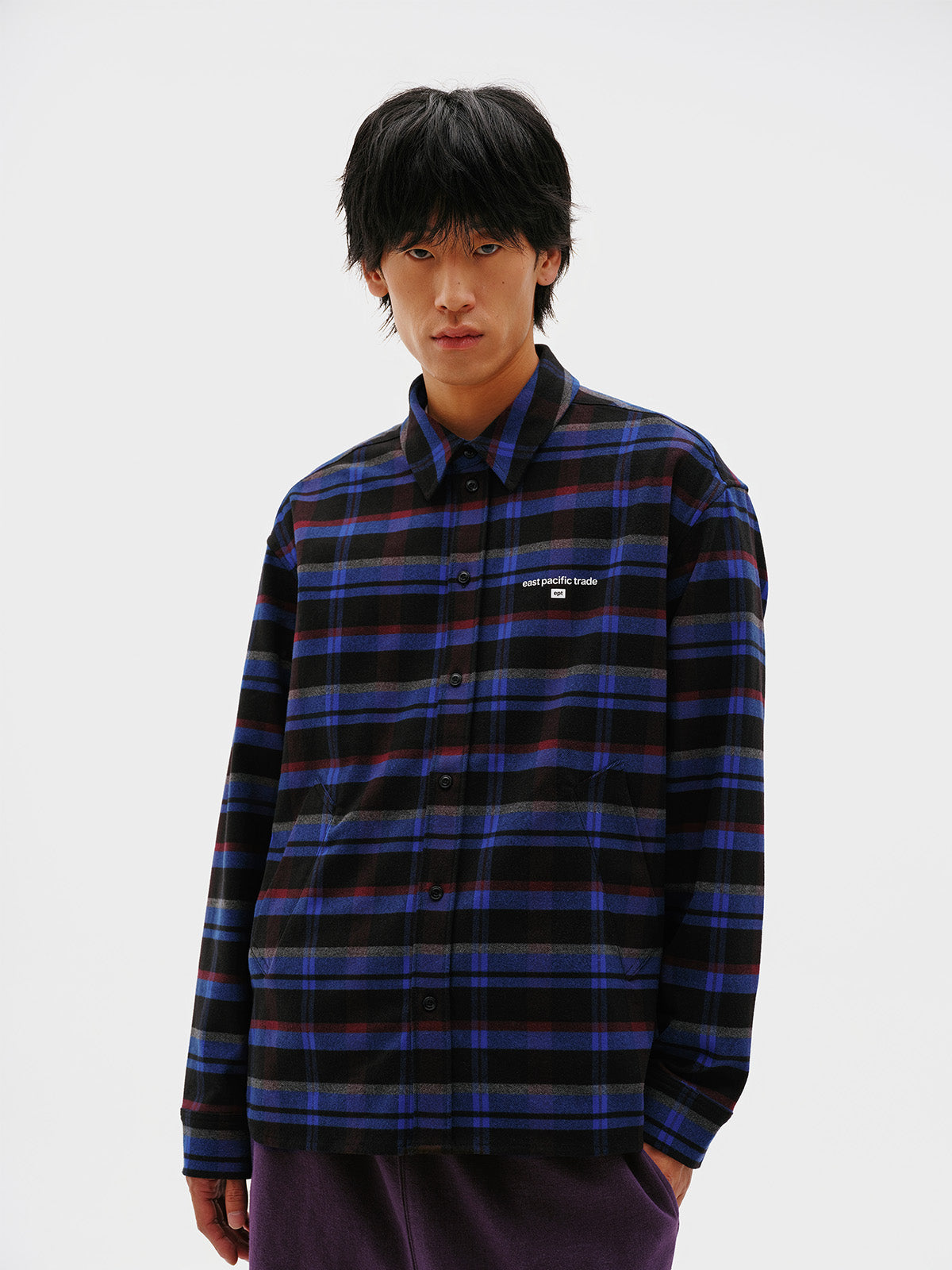 Checked Flannel Shirt (Blue)