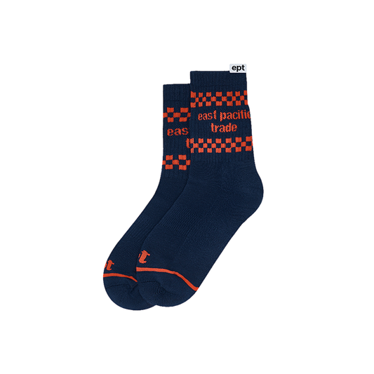 Checkerboard Socks (Navy)