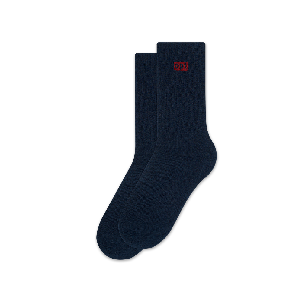 Classic Box Logo Socks (Navy)