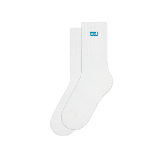 Classic Box Logo Socks (White)