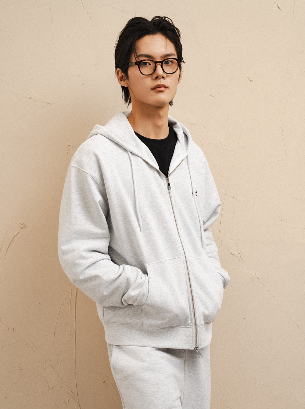 Classic Hood Zip Up (H/Ash)