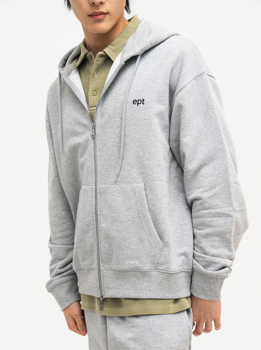 Classic Hood Zip Up (H/Grey)