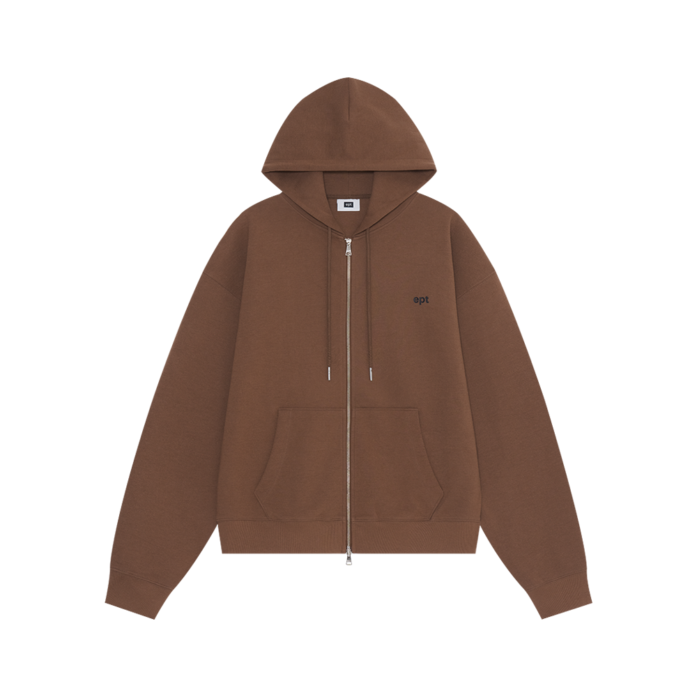 Classic Logo Hoodie Zip up (Brown)