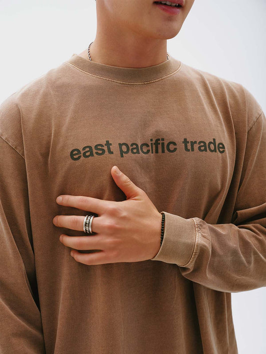 Classic Logo Pigment Dyed L/S (Brown)