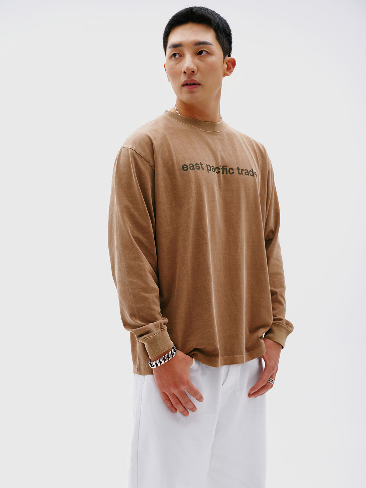 Classic Logo Pigment Dyed L/S (Brown)