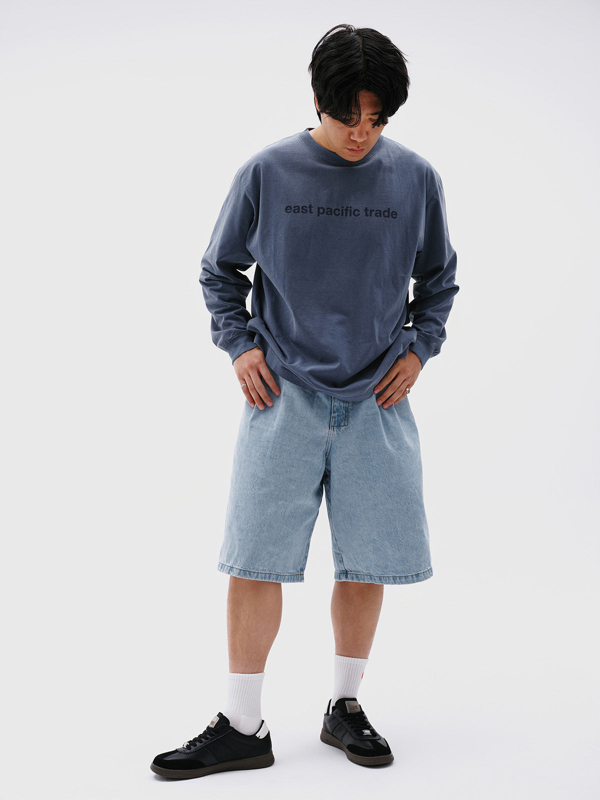 Classic Logo Pigment Dyed L/S (Navy)