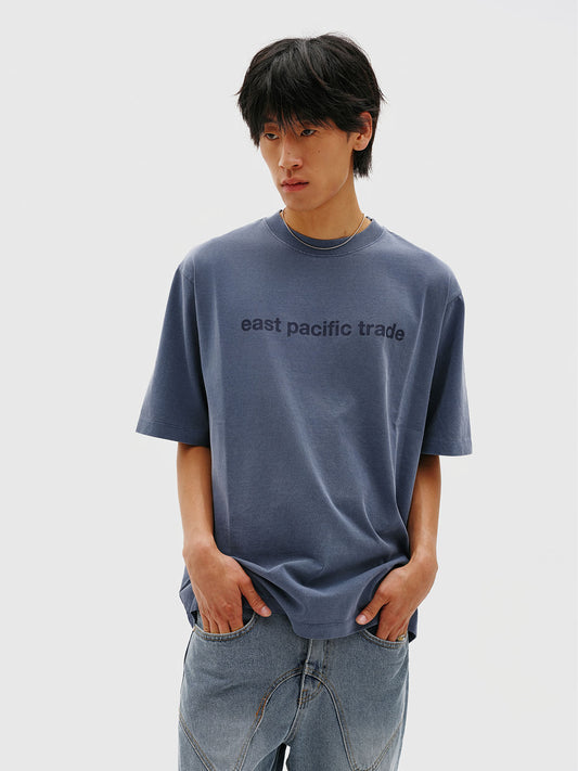 Classic Logo Pigment Dyed T-Shirt (Navy)