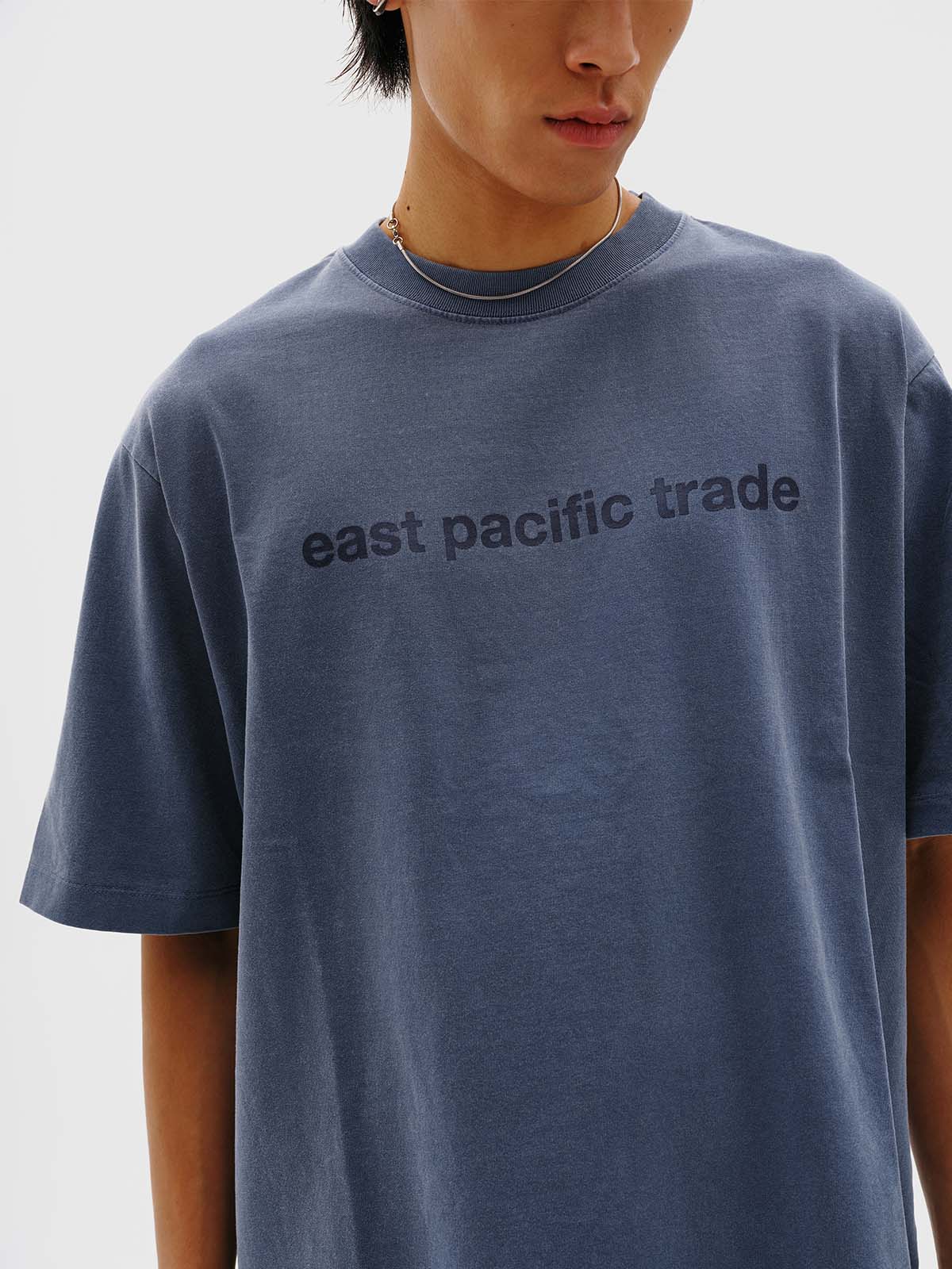 Classic Logo Pigment Dyed T-Shirt (Navy)