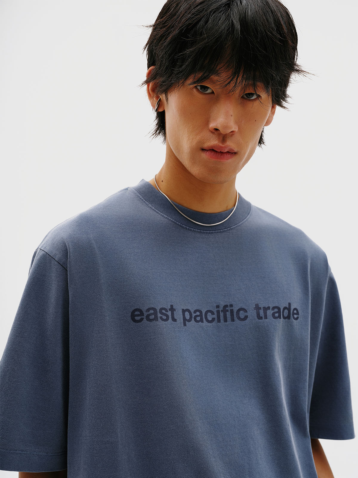 Classic Logo Pigment Dyed T-Shirt (Navy)